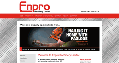 Desktop Screenshot of enpromachinery.co.nz